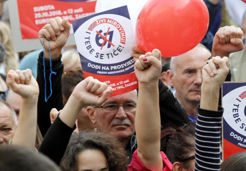 Hurvatitie praviat referendum za pensionnata reforma