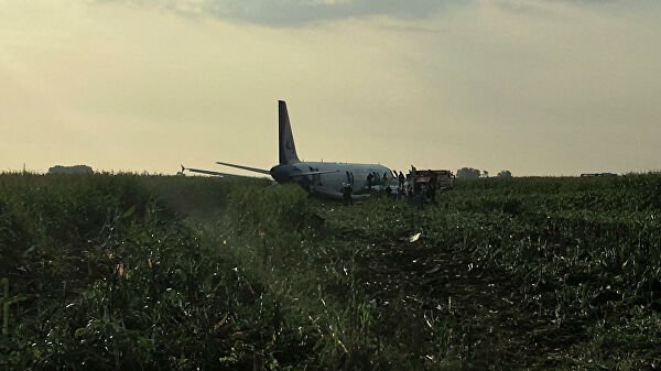 Pilot peizemi samolet v tsarevichna niva /VIDEO/