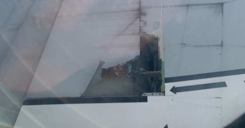 Pri izlitane se otkasna chast ot kriloto na kitaiski samolet