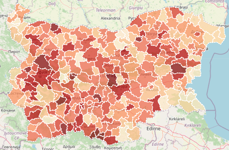 карта българия децентрализация