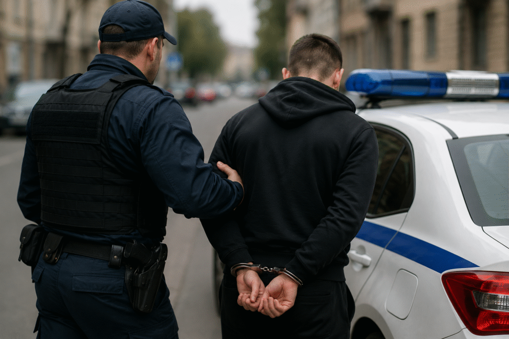 задържан